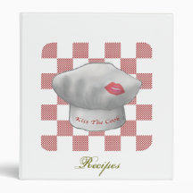 Kiss The Cook 3 Ring Binder