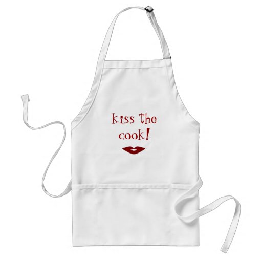 "kiss the cook!" apron with lips