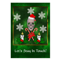 Kiss The Santa Skull business cards