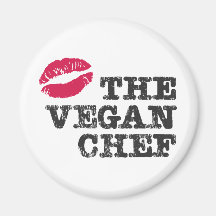Kiss the Vegan Chef Magnet