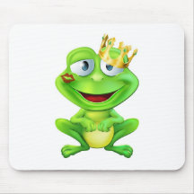 Kissed frog prince mouse pads