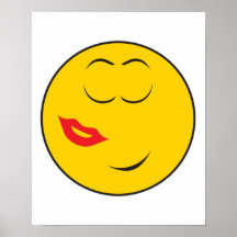 Kissed Smiley Face Posters