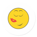 Kissed Smiley Face stickers