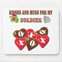 Kisses And Hugs For My Soldier Mousepad