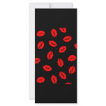 kisses pattern BLACK RED Customized Rack Card