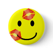 'kissey ' SMILEY FACE PIN