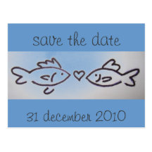 kissfish photo, save the date, 31 december 2010 postcards