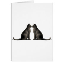Kissing Cats Card