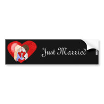Kissing Couple (In Heart) Bumper Stickers
