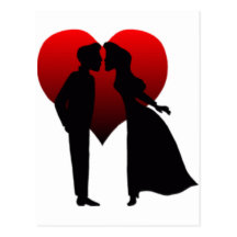 Kissing Couple Post Card
