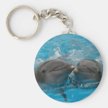 Kissing Dolphins Keychains