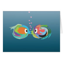 Kissing Fish Greeting Card