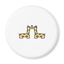 Kissing Giraffes Magnet