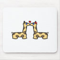 Kissing Giraffes Mouse Pad mousepads