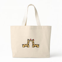 Kissing Giraffes Tote Bag