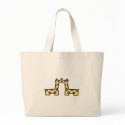 Kissing Giraffes Tote Bag