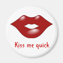 Kissing lips fridge magnets