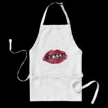 Kissing Lips Valentine aprons