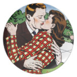 Kissing on the Green Plate