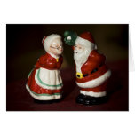 Kissing Santa Greeting Card