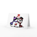 Kissing Snowman Christmas Card