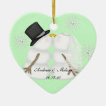 Kissing Snowmen Married Our First Christmas Ornaments