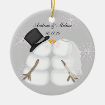 Kissing Snowmen Married Our First Christmas Christmas Tree Ornament
