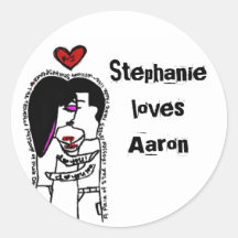 kissing sticker