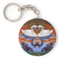 Kissing Swans in Love, Heart Shape Necks