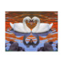 Kissing Swans in Love, Heart Shape Necks