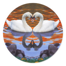 Kissing Swans in Love, Heart Shape Necks