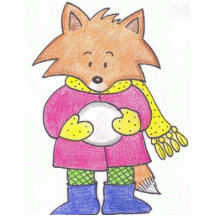 Kit Fox Loves Winter Photo Cut Out