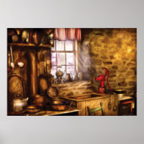 Kitchen - A rather old kitchen Print