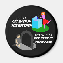 Kitchen and Cave Refrigerator Magnet