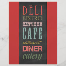 kitchen-chalkboard KITCHEN RESTAURANT DELI CAFE BI Flyer Design