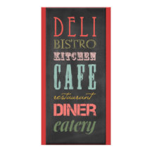 kitchen-chalkboard KITCHEN RESTAURANT DELI CAFE BI Customized Photo Card