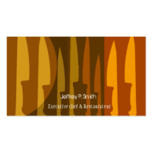 Kitchen Chef Knife Cooking Weapon Business Cards