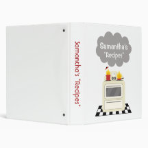 Kitchen Fire & Smoke Retro Stove Recipe Binder