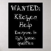 Kitchen Help Poster
