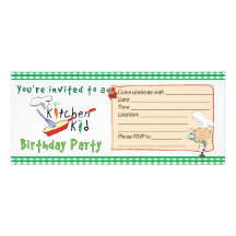 Kitchen Kid Birthday Party invitation 2