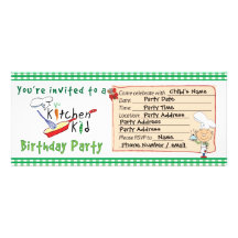 Kitchen Kid Birthday Party invitation 4