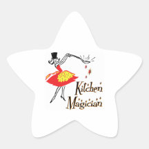 Kitchen Magician Retro Cooking Saying Stickers