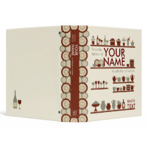 Kitchen Shelves Custom Cookbook Vinyl Binder