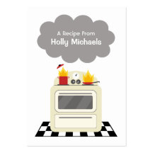 Kitchen Smoke & Fire Recipe Cards Business Card