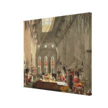 Kitchen, St. James's Palace, engraved by William J Canvas Prints