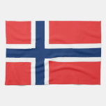 Kitchen towel with Flag of Norway