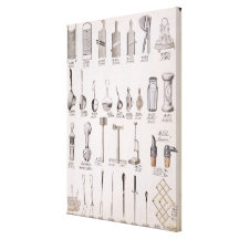 Kitchen utensils, from a trade catalogue of domest gallery wrapped canvas