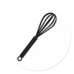 Kitchen utensils round sticker