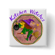 Kitchen Witch Buttons