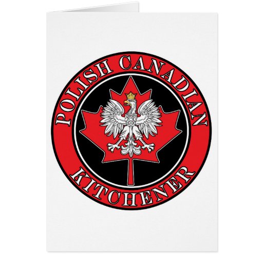 Kitchener Polish Round Canadian Leaf Greeting Card